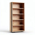 Wooden bookshelf with five shelves for storage and display 80 x 30 x 180cm