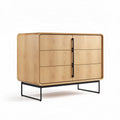 Wooden storage cabinet with four drawers and metal legs 80 x 40 x 80cm