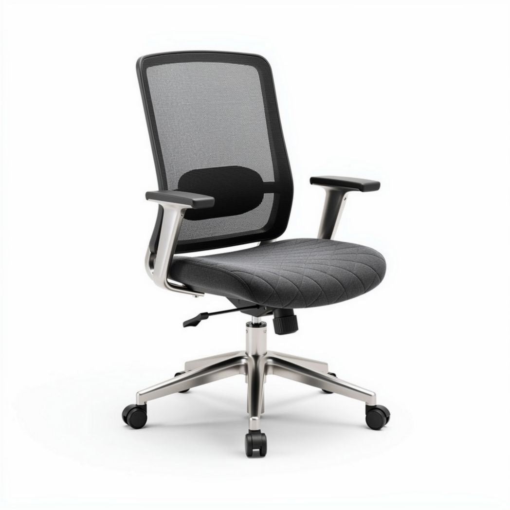 Mesh office chair with adjustable arms and ergonomic design 60 x 60 x 90cm