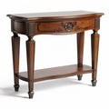 Wooden console table with shelf 100 x 40 x 75cm classic design in brown