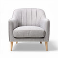 Fabric armchair with removable cushion in light beige color 80 x 90 x 100cm