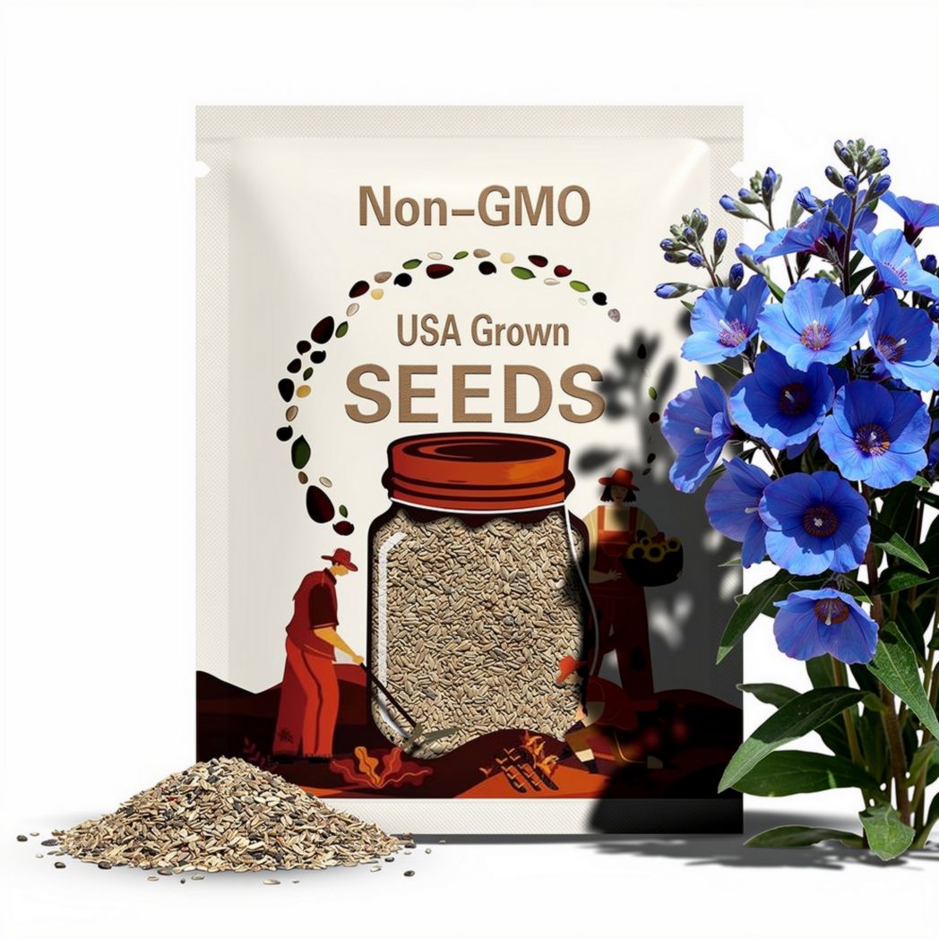 8000 Pcs Blue Papaver Rhoeas Seeds for Planting. Himalayan Blue Poppy, Meconopsis Betonicifolia, or Tibetan Rare Poppy Seed for Planting