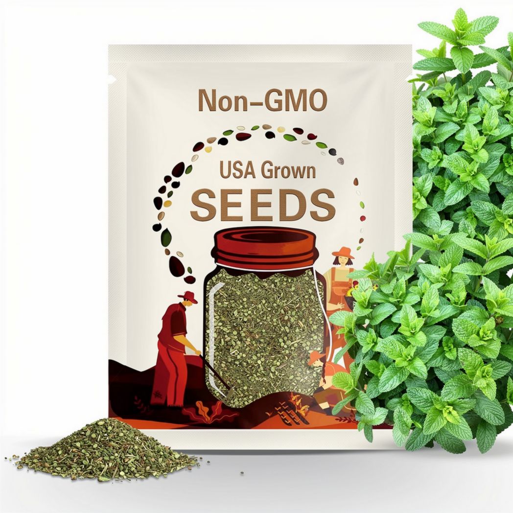 100 Spearmint Herb Seeds Menta Spicata Aromatic and flavorful Perennial. Seeds for planting home garden seeds vegetable gardening Order Now!