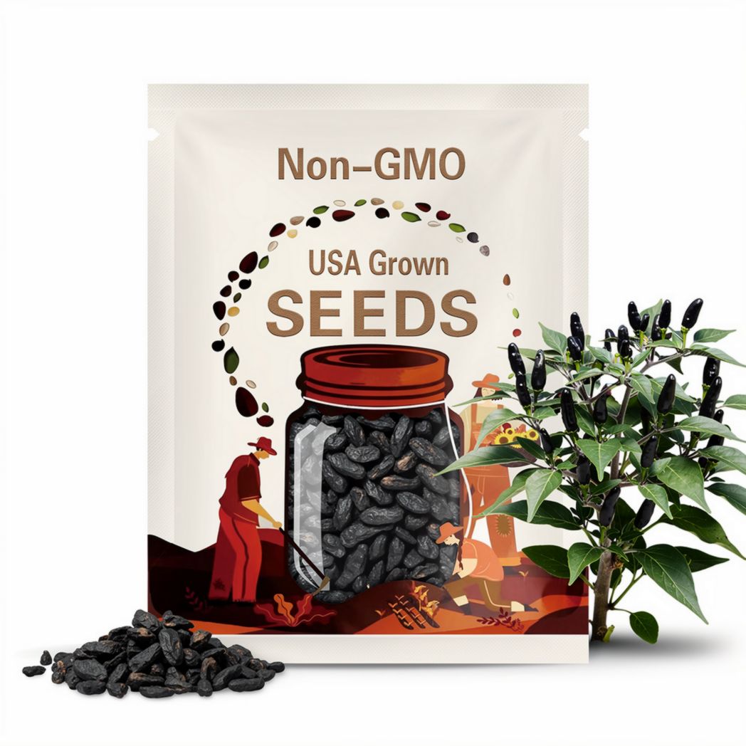 Black Cobra rare HOT pepper. 30+ freshly harvested seeds for 2025