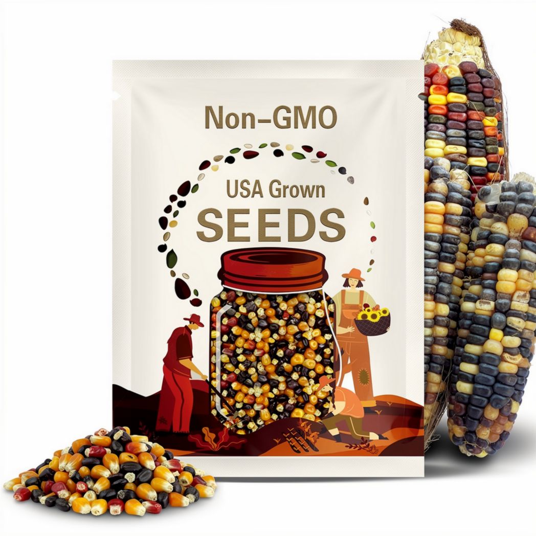 100+ Organic Bi color (Black, Purple, yellow)Waxy corn seeds. Home grown in California,Harvested in summer 2024.free shipping
