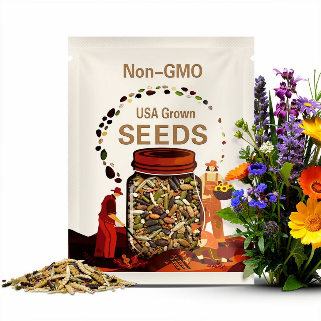 California Native Seed Collection, Over 3,000 Seeds! Gift Box, 20 Individual packs, Free Shipping